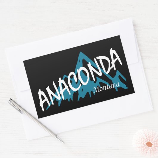 Het Anaconda Montana gebergte Rechthoekige Sticker (Envelop)