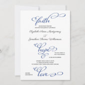 Het Anchor Faith Hope Love Script Wedding Kaart (Voorkant)