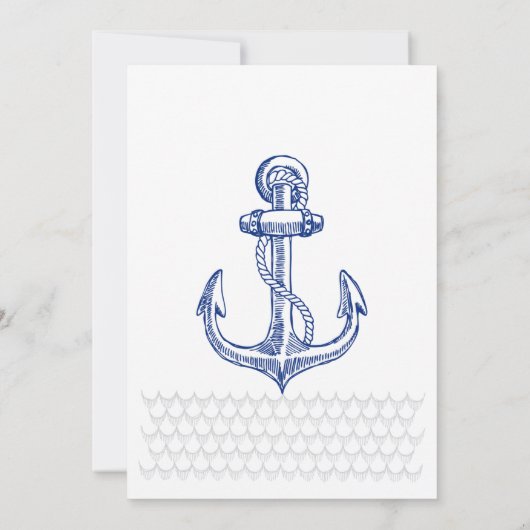 Het Anchor Faith Hope Love Script Wedding Kaart (Achterkant)