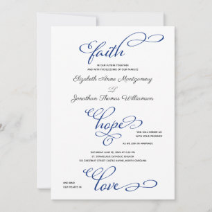 Het Anchor Faith Hope Love Script Wedding Kaart