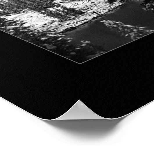 Het andere Moraïnemeer (zwart-wit) Poster (Hoek)