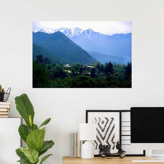 Het Andes-gebergte in Chili Poster (Thuiskantoor)