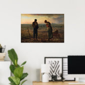 Het Angelus van Jean-François Millet Poster (Thuiskantoor)