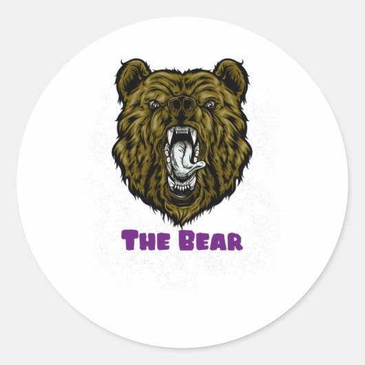 Het Angry Brown Beer Ronde Sticker (Voorkant)