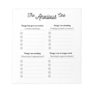 Het angstige één Blocnote