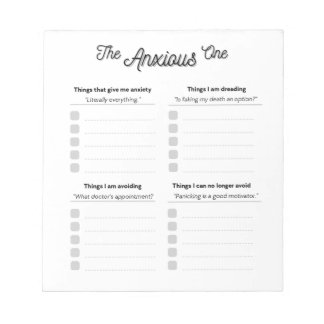 Het angstige één Blocnote