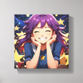 Het anime meisje canvas afdruk (Voorkant)