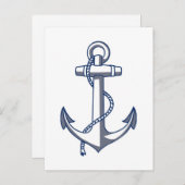 Het anker bewaart de Datum het Zeevaart Aankondigingskaart (Voorkant / Achterkant)