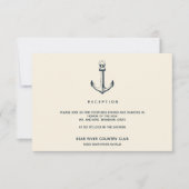 Het anker | Huwelijksreceptie Behuizing Kaart (Voorkant)