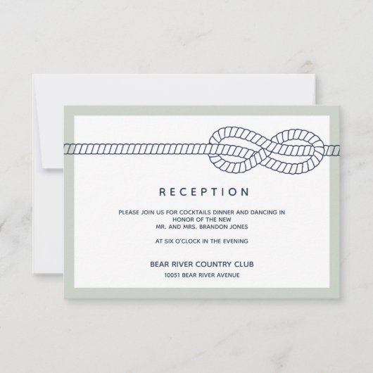 Het anker | Huwelijksreceptie Behuizing Kaart (Voorkant)