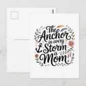 Het anker in elke storm is mama briefkaart (Voorkant / Achterkant)