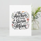 Het anker in elke storm is mama kaart (Staand voorkant)
