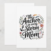 Het anker in elke storm is mama kaart (Voorkant / Achterkant)
