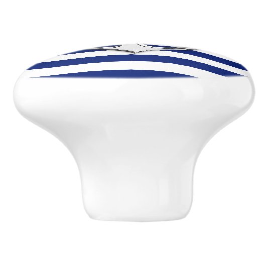 Het Anker van het chroom op de Zeevaart Keramische Knop (Zijkant)