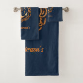 Het anker van het nautische gouden schip bad handdoek (Insitu)