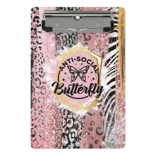 Het Anti-sociale Vlinder Mini Klembord (Voorkant)