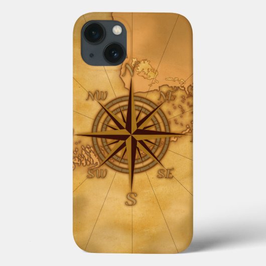 Het antiek Kompas van de Stijl nam toe Case-Mate iPhone Case (Achterkant)