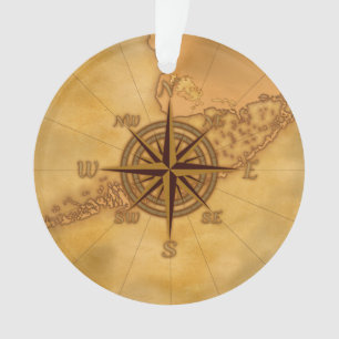 Het antiek Kompas van de Stijl nam toe Ornament