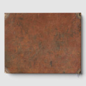 Het antiek Leer ziet eruit Gastenboek (Achterkant)