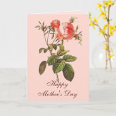 Het antiek nam Botanisch Moederdag toe Kaart (Gele Bloem)