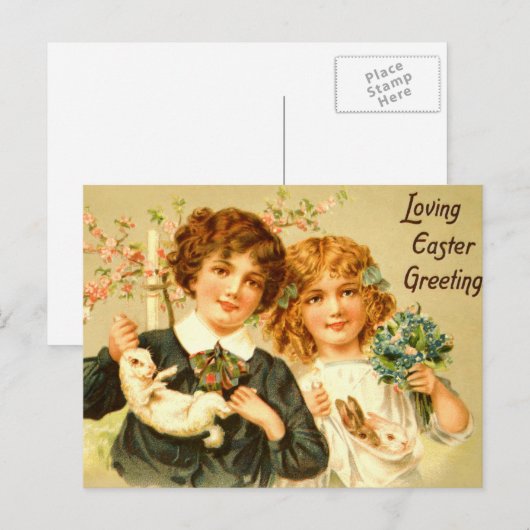 Het Antiek Nostalgische Briefkaart van de (Voorkant / Achterkant)