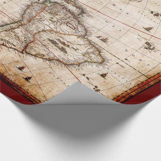 Het Antiek oude continent van Amerika Cadeaupapier (Hoek)