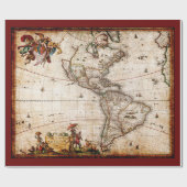 Het Antiek oude continent van Amerika Cadeaupapier (Vlak)