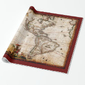 Het Antiek oude continent van Amerika Cadeaupapier (Uitgerold)