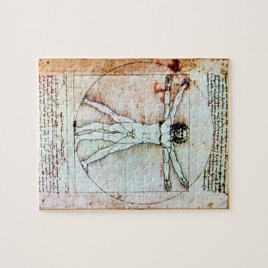 Het antiek Perkament van het MAN VITRUVIAN Legpuzzel (Horizontaal)