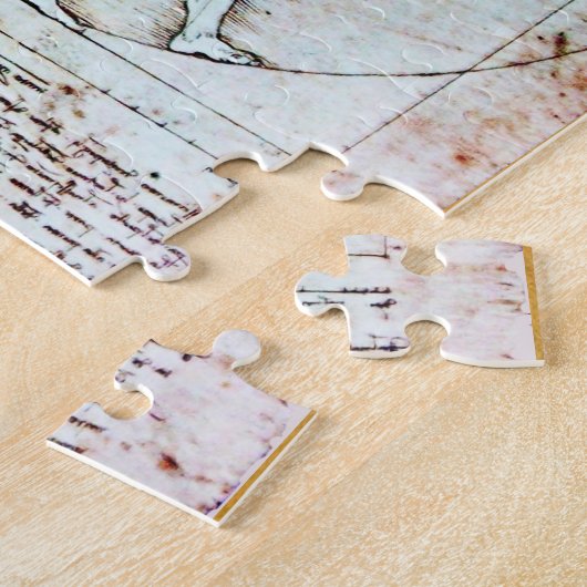 Het antiek Perkament van het MAN VITRUVIAN Legpuzzel (Zijkant)