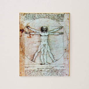 Het antiek Perkament van het MAN VITRUVIAN Legpuzzel
