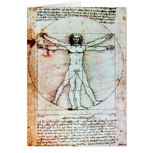 Het Antiek perkamentegment VITRUVIAN MAN (Voorkant)