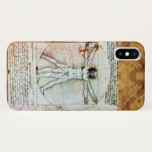 Het Antiek perkamentegment VITRUVIAN MAN Case-Mate iPhone Case (Achterkant (horizontaal))