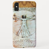Het Antiek perkamentegment VITRUVIAN MAN Case-Mate iPhone Case (Achterkant)