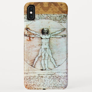 Het Antiek perkamentegment VITRUVIAN MAN iPhone XS Max Hoesje