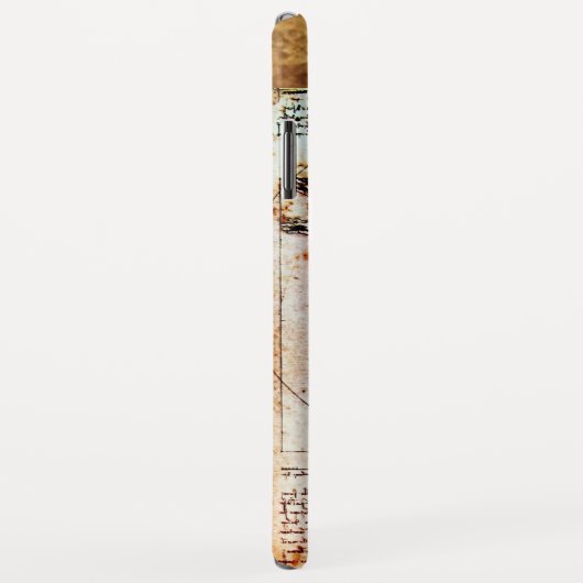 Het Antiek perkamentegment VITRUVIAN MAN Case-Mate iPhone Case (Achterkant/rechts)