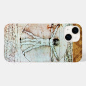 Het Antiek perkamentegment VITRUVIAN MAN Case-Mate iPhone Case (Achterkant (horizontaal))
