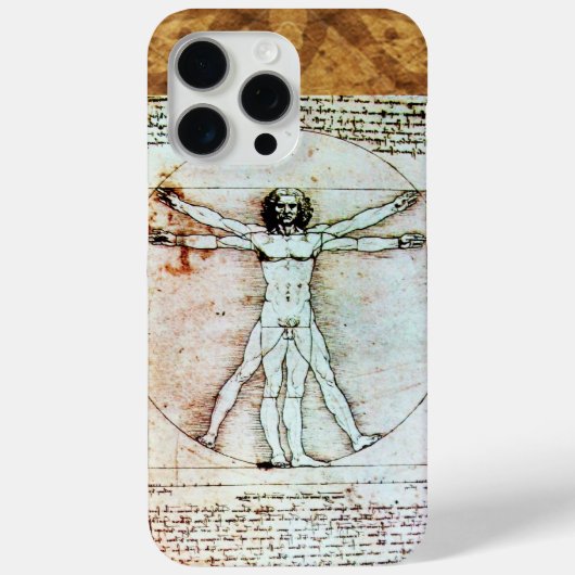 Het Antiek perkamentegment VITRUVIAN MAN Case-Mate iPhone Case (Achterkant)