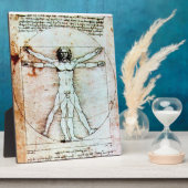 Het Antiek perkamentegment VITRUVIAN MAN Fotoplaat (Zijkant)