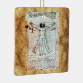Het Antiek perkamentegment VITRUVIAN MAN Keramisch Ornament (Rechts)