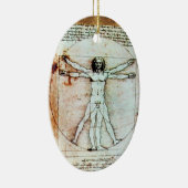 Het Antiek perkamentegment VITRUVIAN MAN Keramisch Ornament (Rechts)