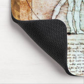 Het Antiek perkamentegment VITRUVIAN MAN Muismat (Hoek)