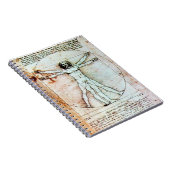 Het Antiek perkamentegment VITRUVIAN MAN Notitieboek (Rechterzijde)