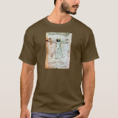 Het Antiek perkamentegment VITRUVIAN MAN T-shirt (Voorkant)
