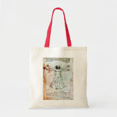 Het Antiek perkamentegment VITRUVIAN MAN Tote Bag (Voorkant)