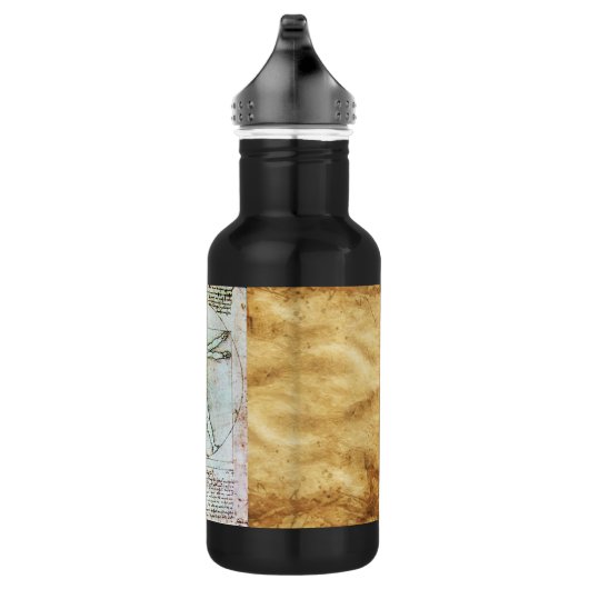 Het Antiek perkamentegment VITRUVIAN MAN Waterfles (Rechts)