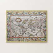 Het antiek raadsel van de Wereldkaart Legpuzzel (Horizontaal)