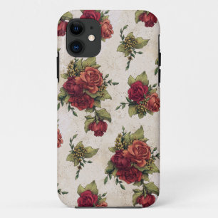 Het antiek Rood nam Behang toe iPhone 11 Hoesje