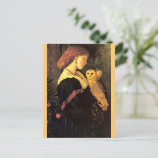 Het antiek schilderen van de Uil van de Briefkaart (Staand voorkant)