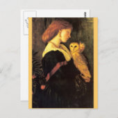 Het antiek schilderen van de Uil van de Briefkaart